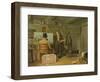 Artist at His Studio-Anthony Oberman-Framed Art Print