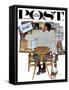 "Artist at Work" Saturday Evening Post Cover, September 16,1961-Norman Rockwell-Framed Stretched Canvas