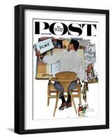 "Artist at Work" Saturday Evening Post Cover, September 16,1961-Norman Rockwell-Framed Giclee Print