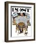 "Artist at Work" Saturday Evening Post Cover, September 16,1961-Norman Rockwell-Framed Giclee Print