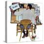 "Artist at Work", September 16,1961-Norman Rockwell-Stretched Canvas