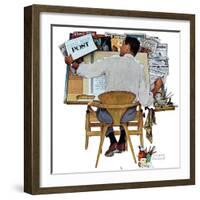 "Artist at Work", September 16,1961-Norman Rockwell-Framed Giclee Print