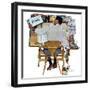 "Artist at Work", September 16,1961-Norman Rockwell-Framed Giclee Print