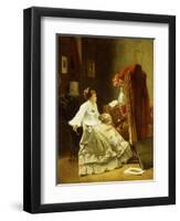 Artist at Work-Alfred Emile Stevens-Framed Premium Giclee Print