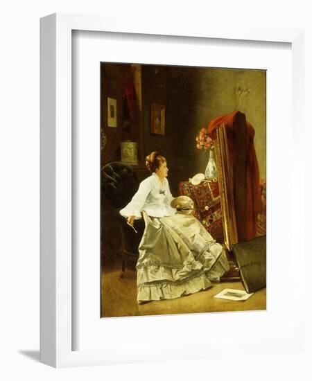 Artist at Work-Alfred Emile Stevens-Framed Giclee Print