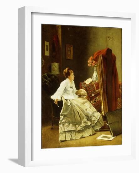 Artist at Work-Alfred Emile Stevens-Framed Giclee Print