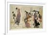 Artist, Block Carver, Applying Sizing, C.1803-Kitagawa Utamaro-Framed Giclee Print