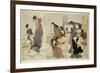 Artist, Block Carver, Applying Sizing, C.1803-Kitagawa Utamaro-Framed Giclee Print