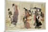 Artist, Block Carver, Applying Sizing, C.1803-Kitagawa Utamaro-Mounted Giclee Print