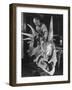 Artist Coloring Model Made from Original Skull of Styracosaurus, American Museum of Natural History-Margaret Bourke-White-Framed Photographic Print