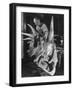 Artist Coloring Model Made from Original Skull of Styracosaurus, American Museum of Natural History-Margaret Bourke-White-Framed Photographic Print