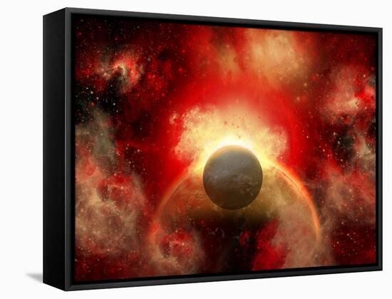 Artist' Concept Illustrating the Explosion of a Supernova-Stocktrek Images-Framed Stretched Canvas