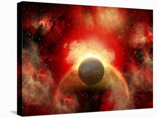 Artist' Concept Illustrating the Explosion of a Supernova-Stocktrek Images-Stretched Canvas