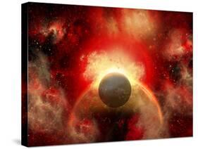 Artist' Concept Illustrating the Explosion of a Supernova-Stocktrek Images-Stretched Canvas