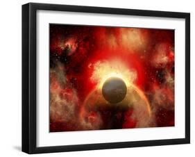 Artist' Concept Illustrating the Explosion of a Supernova-Stocktrek Images-Framed Photographic Print