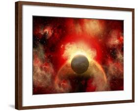 Artist' Concept Illustrating the Explosion of a Supernova-Stocktrek Images-Framed Photographic Print