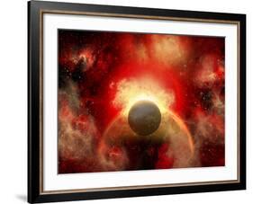 Artist' Concept Illustrating the Explosion of a Supernova-Stocktrek Images-Framed Photographic Print