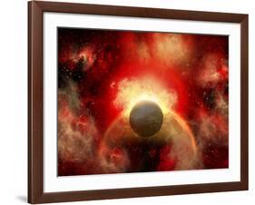 Artist' Concept Illustrating the Explosion of a Supernova-Stocktrek Images-Framed Photographic Print