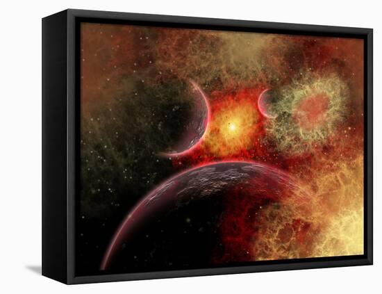 Artist' Concept Illustrating the Stellar Explosion of a Supernova-Stocktrek Images-Framed Stretched Canvas