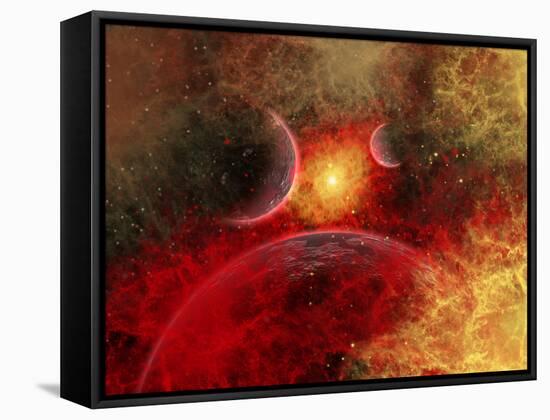 Artist' Concept Illustrating the Stellar Explosion of a Supernova-Stocktrek Images-Framed Stretched Canvas