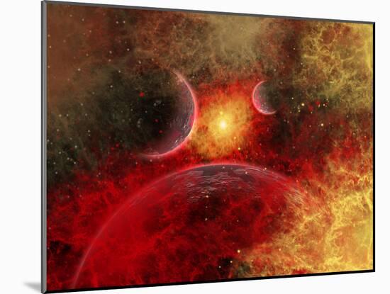 Artist' Concept Illustrating the Stellar Explosion of a Supernova-Stocktrek Images-Mounted Photographic Print
