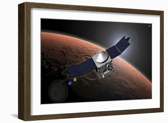 Artist Concept of Nasa's Mars Atmosphere and Volatile Evolution Mission-null-Framed Art Print