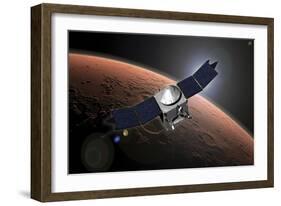 Artist Concept of Nasa's Mars Atmosphere and Volatile Evolution Mission-null-Framed Art Print