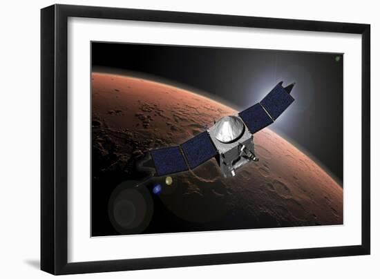 Artist Concept of Nasa's Mars Atmosphere and Volatile Evolution Mission-null-Framed Art Print