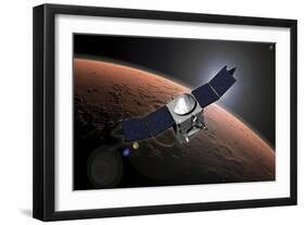 Artist Concept of Nasa's Mars Atmosphere and Volatile Evolution Mission-null-Framed Art Print