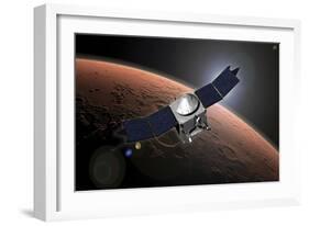 Artist Concept of Nasa's Mars Atmosphere and Volatile Evolution Mission-null-Framed Art Print