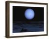 Artist' Concept of Neptune as Seen from its Largest Moon Triton-Stocktrek Images-Framed Photographic Print