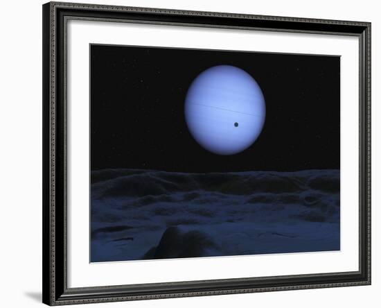 Artist' Concept of Neptune as Seen from its Largest Moon Triton-Stocktrek Images-Framed Photographic Print