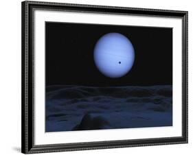 Artist' Concept of Neptune as Seen from its Largest Moon Triton-Stocktrek Images-Framed Photographic Print