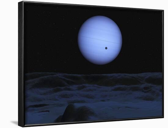 Artist' Concept of Neptune as Seen from its Largest Moon Triton-Stocktrek Images-Framed Photographic Print