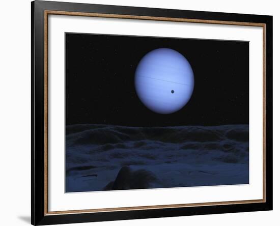 Artist' Concept of Neptune as Seen from its Largest Moon Triton-Stocktrek Images-Framed Photographic Print