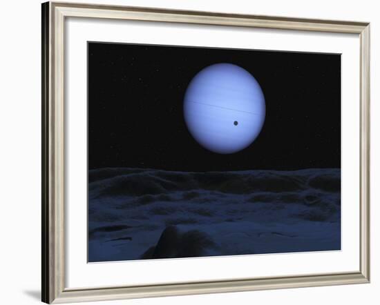 Artist' Concept of Neptune as Seen from its Largest Moon Triton-Stocktrek Images-Framed Photographic Print