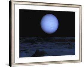 Artist' Concept of Neptune as Seen from its Largest Moon Triton-Stocktrek Images-Framed Photographic Print