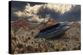 Artist Concept of the Roswell Incident-Stocktrek Images-Stretched Canvas