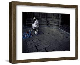 Artist Crafting Little Dolls by Church, Mexico City, Mexico, North America-Aaron McCoy-Framed Photographic Print