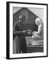 Artist Donald Hord Working on Sculpture-Peter Stackpole-Framed Premium Photographic Print