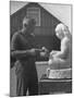 Artist Donald Hord Working on Sculpture-Peter Stackpole-Mounted Premium Photographic Print