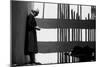 Artist Georgia O'Keeffe Against a Wall Amidst the Shadows of a Fence, Abiquiu, New Mexico, 1966-John Loengard-Mounted Photographic Print