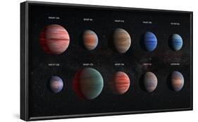 Artist Impression of Hot Jupiter Exoplanets - Annotated-null-Framed Art Print