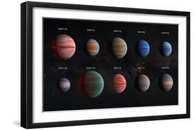 Artist Impression of Hot Jupiter Exoplanets - Annotated-null-Framed Art Print