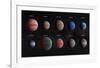 Artist Impression of Hot Jupiter Exoplanets - Annotated-null-Framed Art Print