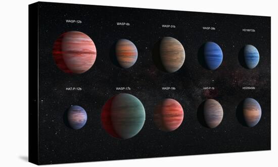 Artist Impression of Hot Jupiter Exoplanets - Annotated-null-Stretched Canvas