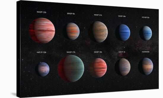 Artist Impression of Hot Jupiter Exoplanets - Annotated-null-Stretched Canvas