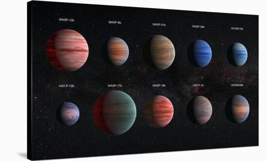 Artist Impression of Hot Jupiter Exoplanets - Annotated-null-Stretched Canvas