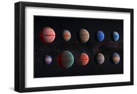 Artist Impression of Hot Jupiter Exoplanets - Unannotated-null-Framed Art Print