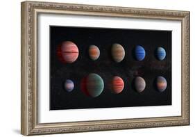 Artist Impression of Hot Jupiter Exoplanets - Unannotated-null-Framed Art Print